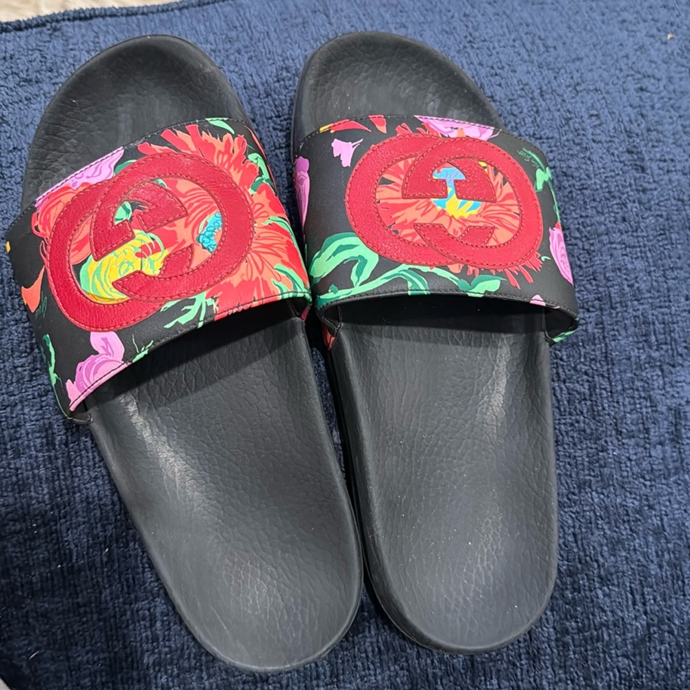 Gucci slides.